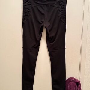 Amazon Women's Black Leggings with Mesh Panels